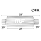 Глушитель Magnaflow 6"x6"x27"  2.5"IN/2.5"OUT