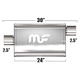 Глушитель Magnaflow 5"x8"x24"  2.5"IN/2.5"OUT