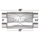 Глушитель Magnaflow 5"x11"x22"  2x3"IN/2x2.5"OUT