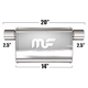 Глушитель Magnaflow 4"x9"x14"  2.5"IN/2.5"OUT
