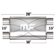 Глушитель Magnaflow 4"x9"x14"  2x2.5"IN/2x2.5"OUT