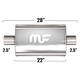 Глушитель Magnaflow 5"x11"x22"  2.5"IN/2.5"OUT