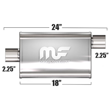 Глушитель Magnaflow 5"x8"x18"  2.25"IN/2.25"OUT