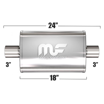Глушитель Magnaflow 5"x8"x18"  3"IN/3"OUT