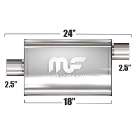Глушитель Magnaflow 4"x9"x18"  2.5"IN/2.5"OUT