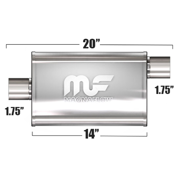 Глушитель Magnaflow 3.5"x7"x14"  1.75"IN/1.75"OUT