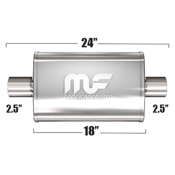 Глушитель Magnaflow 5"x8"x18"  2.5"IN/2.5"OUT