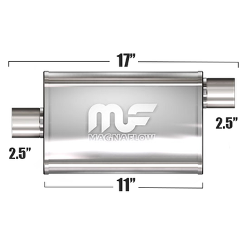 Глушитель Magnaflow 4"x9"x11"  2.5"IN/2.5"OUT