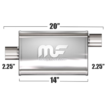 Глушитель Magnaflow 5"x8"x14"  2.25"IN/2.25"OUT