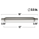 Глушитель Magnaflow Glasspack 3.5"x3.5"x12" IN/OUT 2.25"