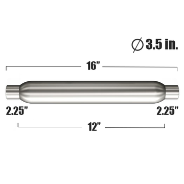 Глушитель Magnaflow Glasspack 3.5"x3.5"x12" IN/OUT 2.25"
