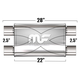 Глушитель Magnaflow 5"x11"x22"  2.5"IN/2.5"OUT