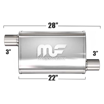 Глушитель Magnaflow 5"x11"x22"  3"IN/3"OUT