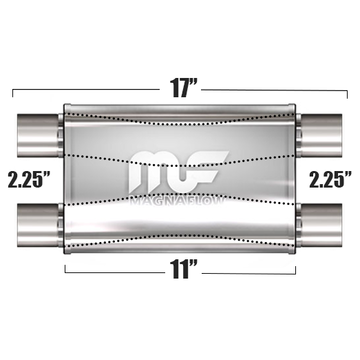 Глушитель Magnaflow 4"x9"x11"  2x2.25"IN/2x2.25"OUT