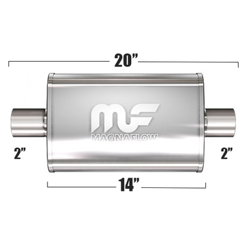 Глушитель Magnaflow 5"x8"x14"  2"IN/2"OUT