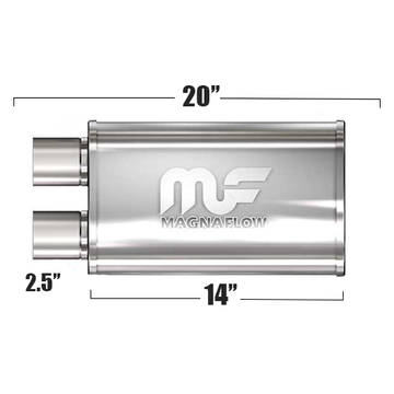 Глушитель Magnaflow 5"x8"x14"  2.5"IN/2.5"OUT