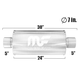Глушитель Magnaflow 7"x7"x24"  5"IN/5"OUT