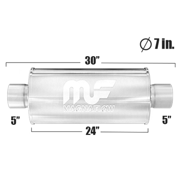 Глушитель Magnaflow 7"x7"x24"  5"IN/5"OUT