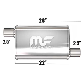 Глушитель Magnaflow 5"x11"x22"  2.5"IN/2.5"OUT