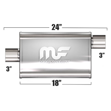Глушитель Magnaflow 4"x9"x18"  3"IN/3"OUT