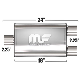 Глушитель Magnaflow 5"x8"x18"  2.25"IN/2x2.25"OUT
