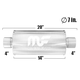 Глушитель Magnaflow 7"x7"x14"  4"IN/4"OUT