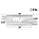 Глушитель Magnaflow 6"x6"x14"  2.25"IN/2.25"OUT