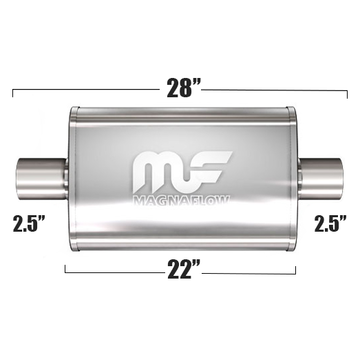 Глушитель Magnaflow 5"x11"x22"  2.5"IN/2.5"OUT