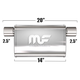 Глушитель Magnaflow 5"x8"x14"  2.5"IN/2.5"OUT