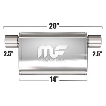 Глушитель Magnaflow 5"x8"x14"  2.5"IN/2.5"OUT