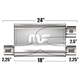 Глушитель Magnaflow 5"x8"x18"  2.5"IN/2x2.25"OUT