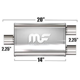 Глушитель Magnaflow 5"x8"x14"  2.25"IN/2x2.25"OUT