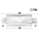 Глушитель Magnaflow 7"x7"x14"  2"IN/2"OUT
