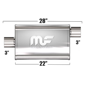 Глушитель Magnaflow 5"x11"x22"  3"IN/3"OUT