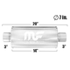 Глушитель Magnaflow 7"x7"x14"  3"IN/3"OUT