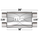 Глушитель Magnaflow 4"x9"x14"  2x2.25"IN/2x2.25"OUT