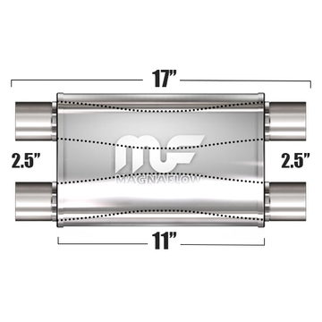 Глушитель Magnaflow 4"x9"x11"  2x2.5"IN/2x2.5"OUT