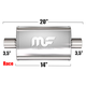 Глушитель Magnaflow 5"x8"x14"  3.5"IN/3.5"OUT
